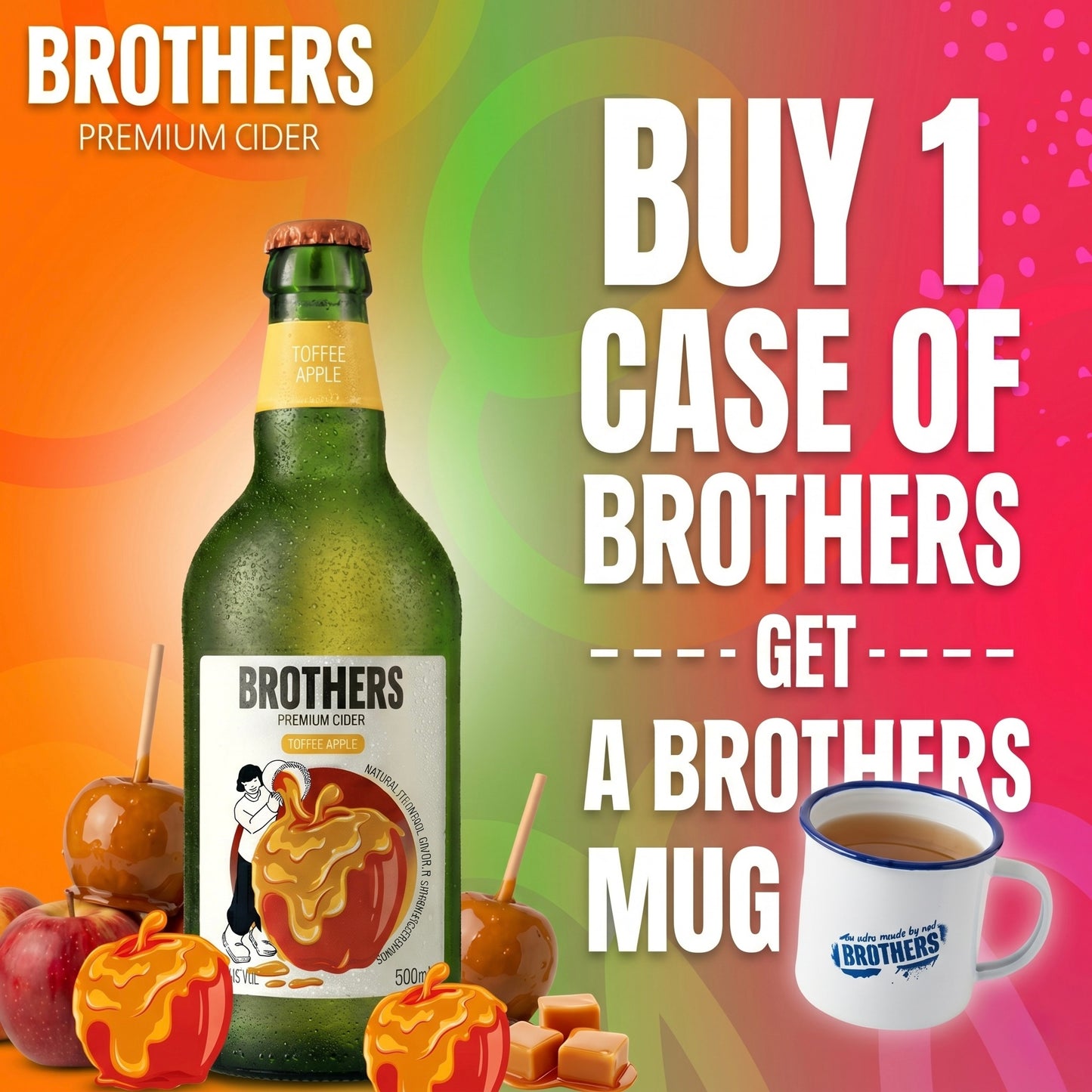 Brothers Toffee Apple English Cider Bottle 12x500ml 4.0%