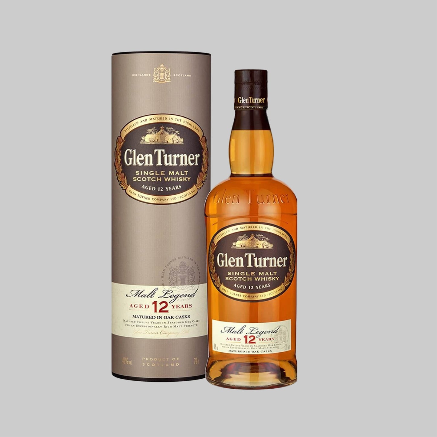 Glen Turner 12 Years Single Malt Scotch Whisky 700ml 40.0% | TIME2DRINK