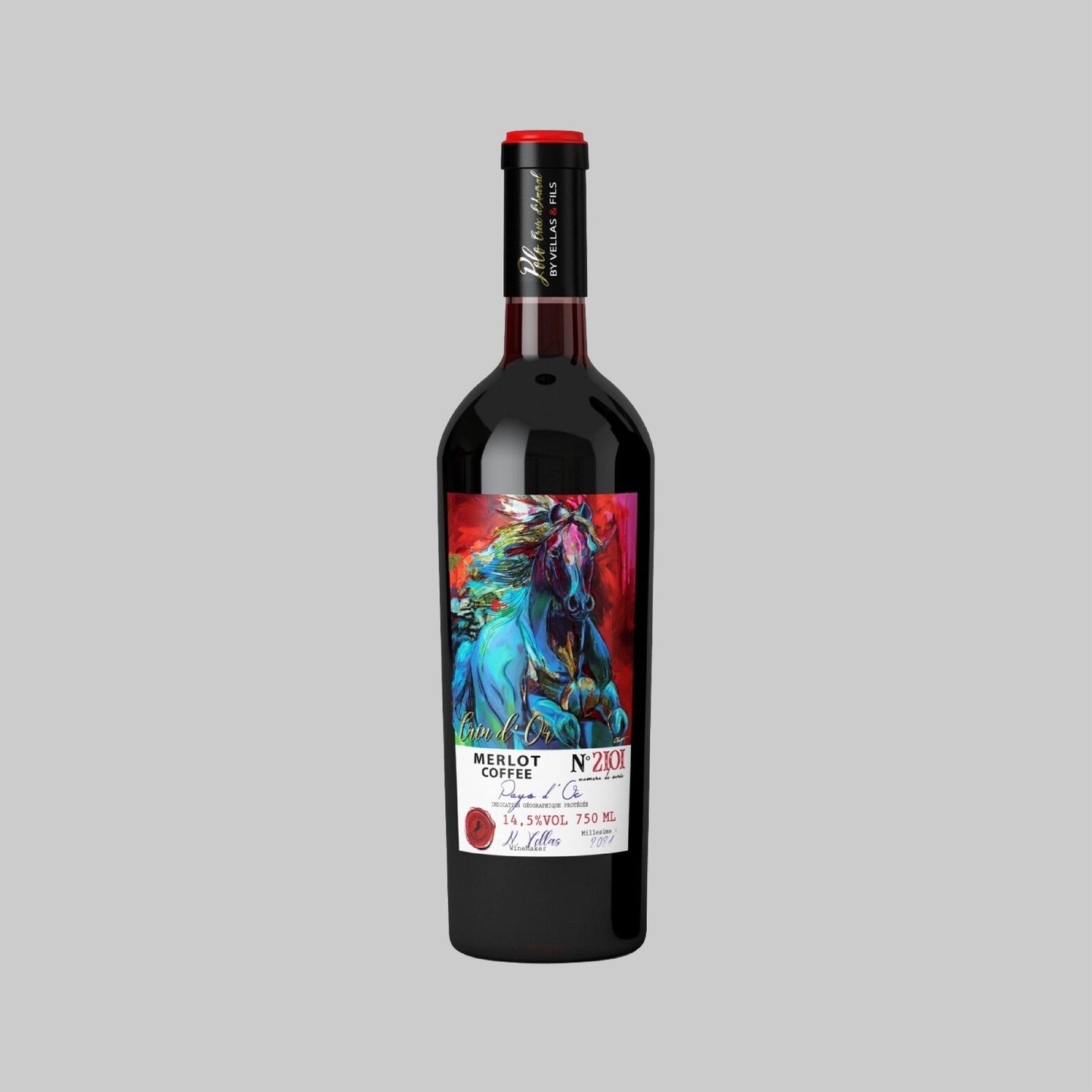Vignobles Vellas Crin d’Or Merlot Coffee IGP Pays d’Oc 2021 750ml 14.5% | Time2Drink