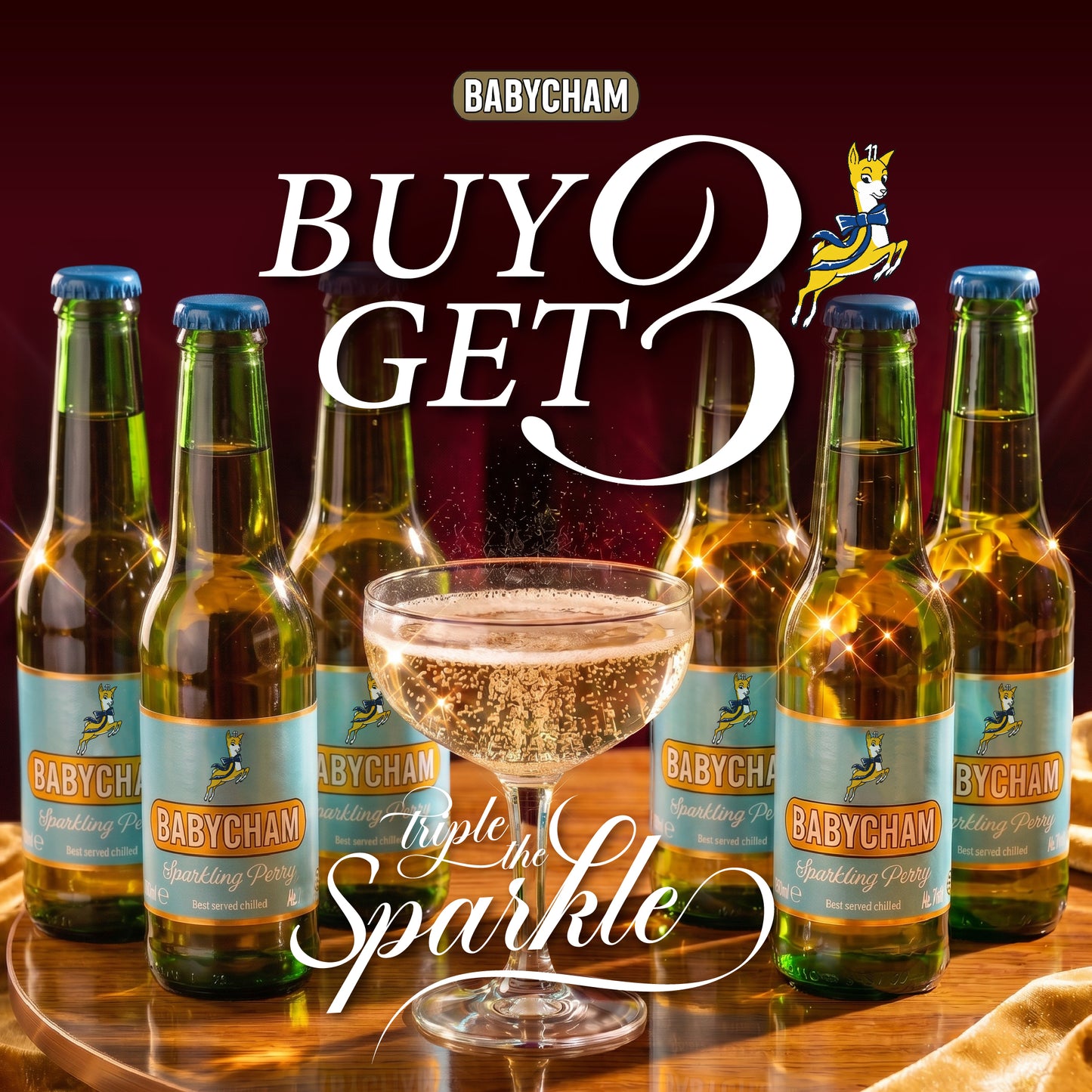 Babycham Sparkling Perry 6x200ml (Buy 3 Get 3 Free)