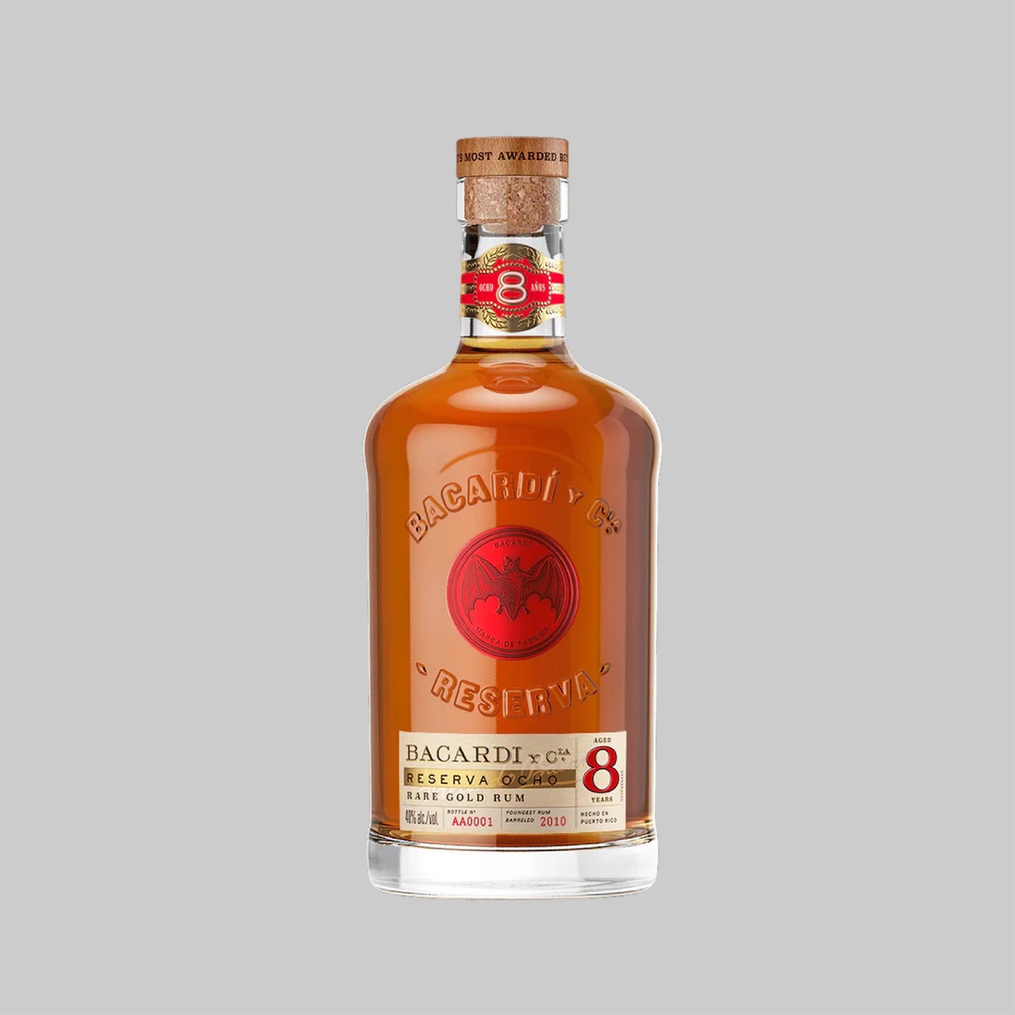 Bacardi Ocho 8 Years Rum 750ml  | TIME2DRINK40.0%