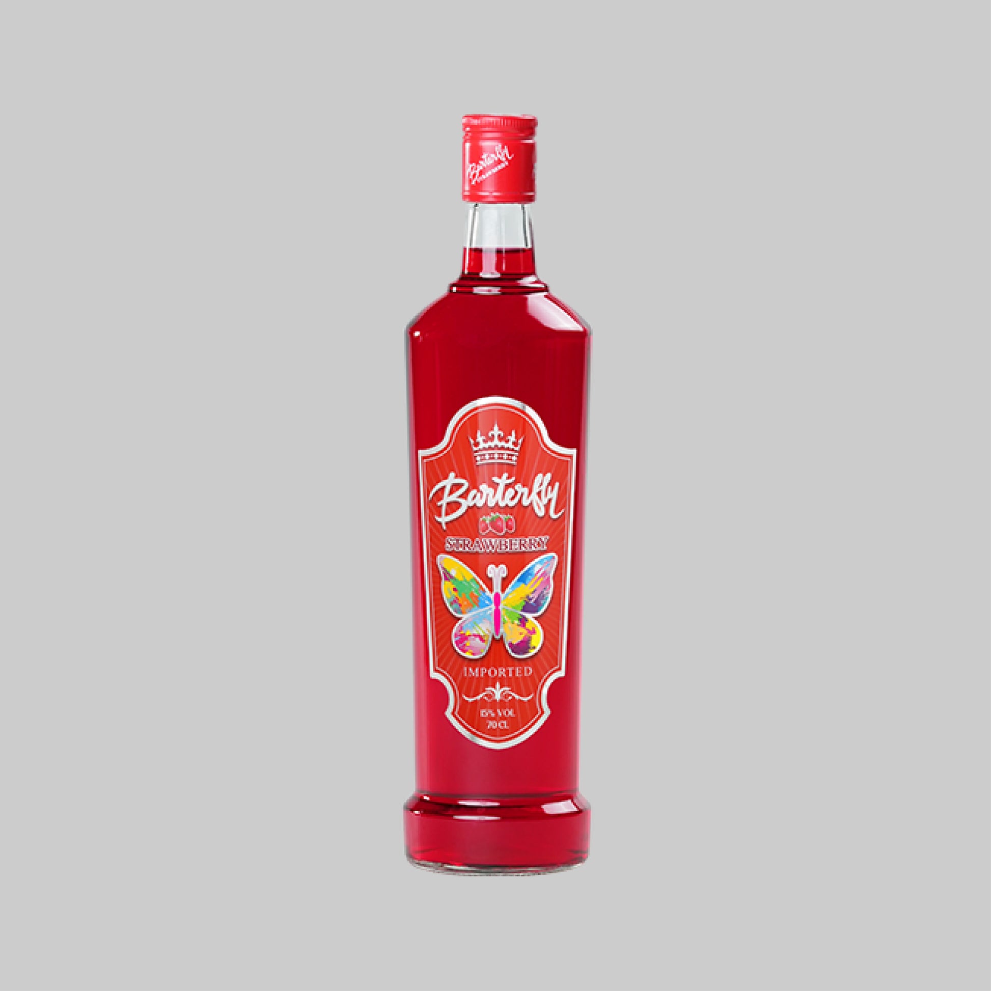 Barterfly Strawberry Liqueur 700ml 25.0% | TIME2DRINK