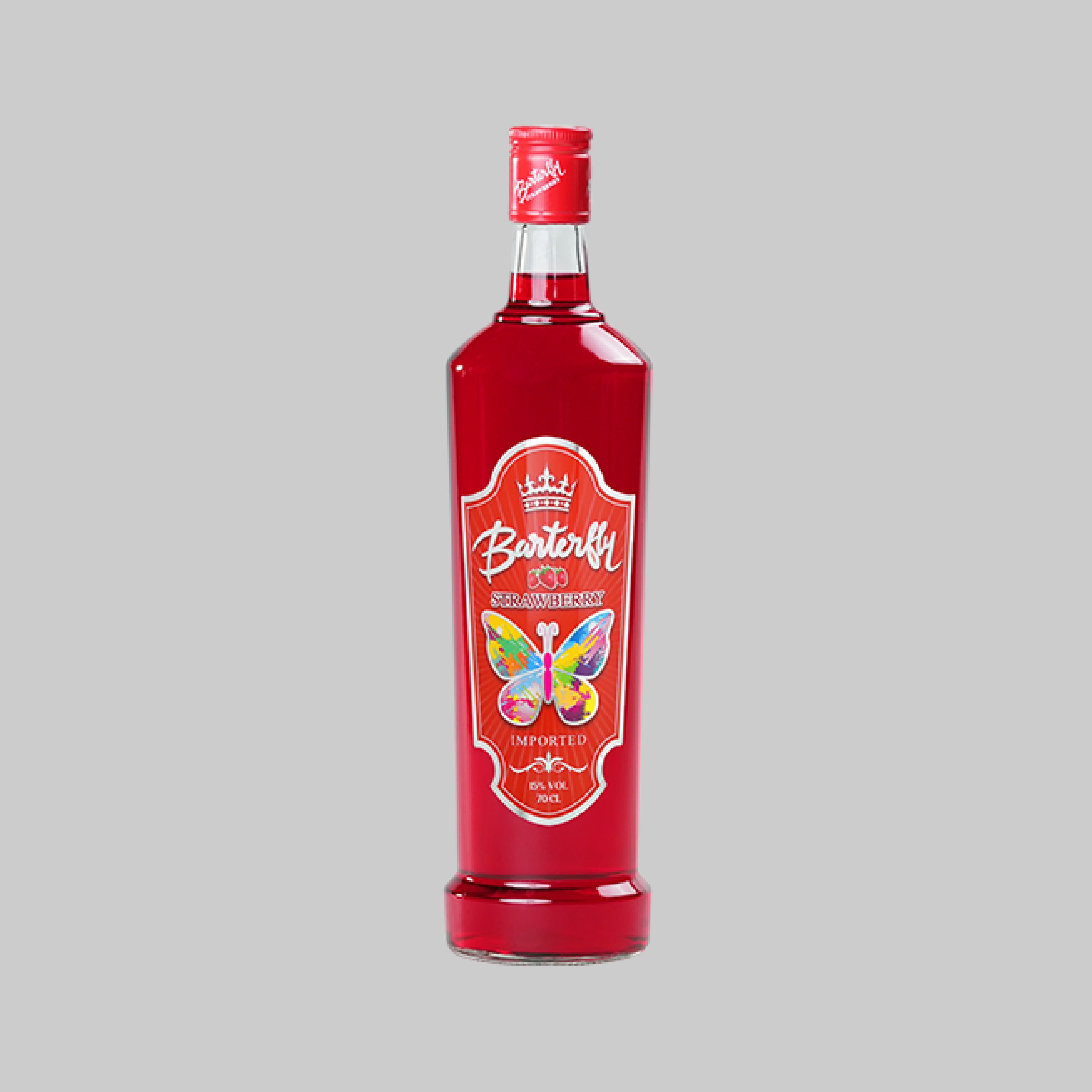 Barterfly Strawberry Liqueur 700ml 25.0% | TIME2DRINK
