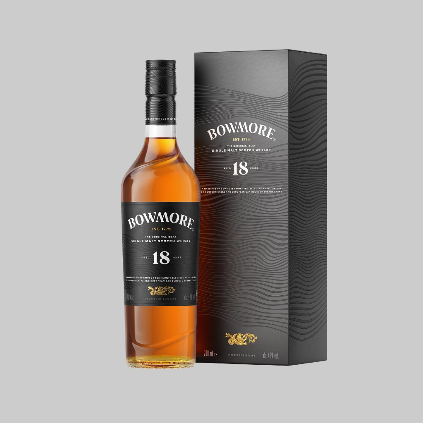 Bowmore 18 Years Single Malt Scotch Whisky 700ml 43.0% | TIME2DRINK