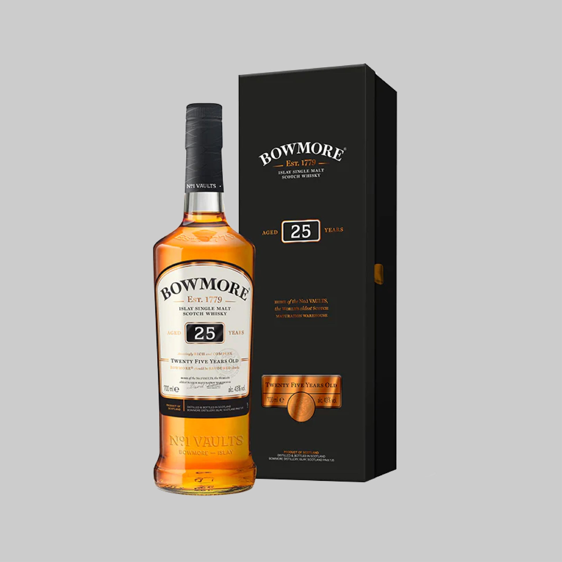 Bowmore 25 Years Single Malt Scotch Whisky 700ml 43.0% | TIME2DRINK