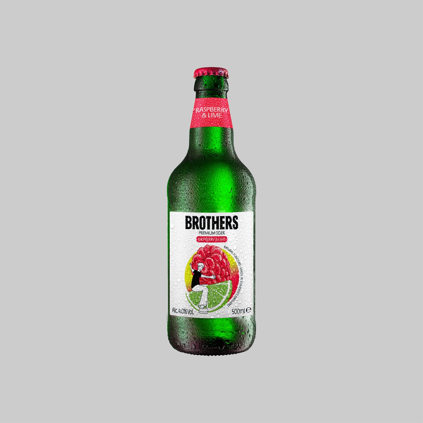 Brothers Raspberry & Lime English Cider Bottle 500ml 4.0%