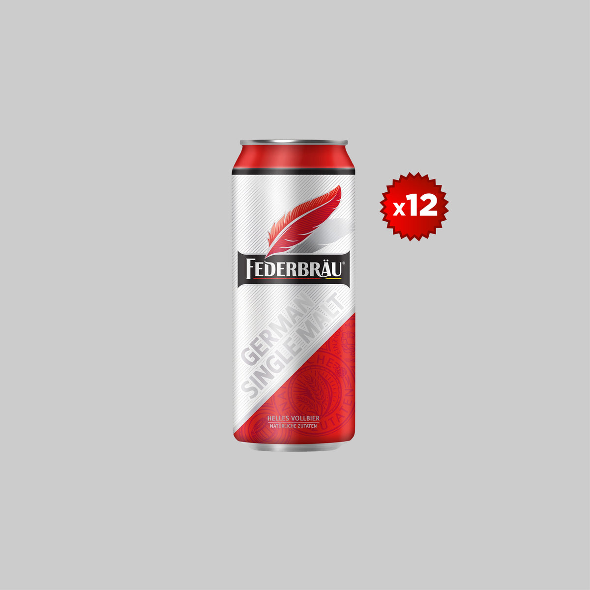 Federbräu German Single Malt Beer Can 12x490ml 5.0% | TIME2DRINK
