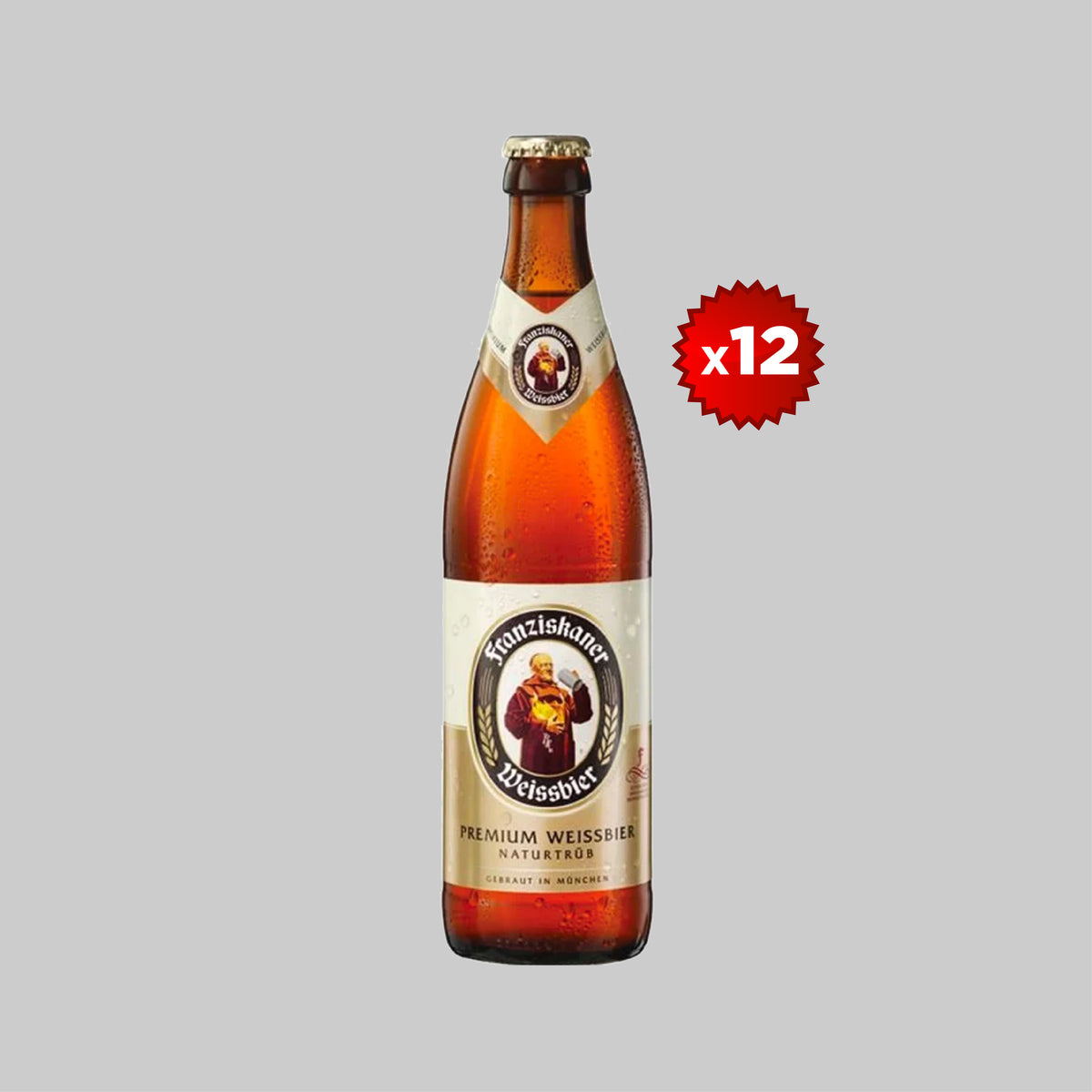 Franziskaner Hefe-Weissbier Naturtrüb Bottle 20x500ml 5.0% | TIME2DRINK