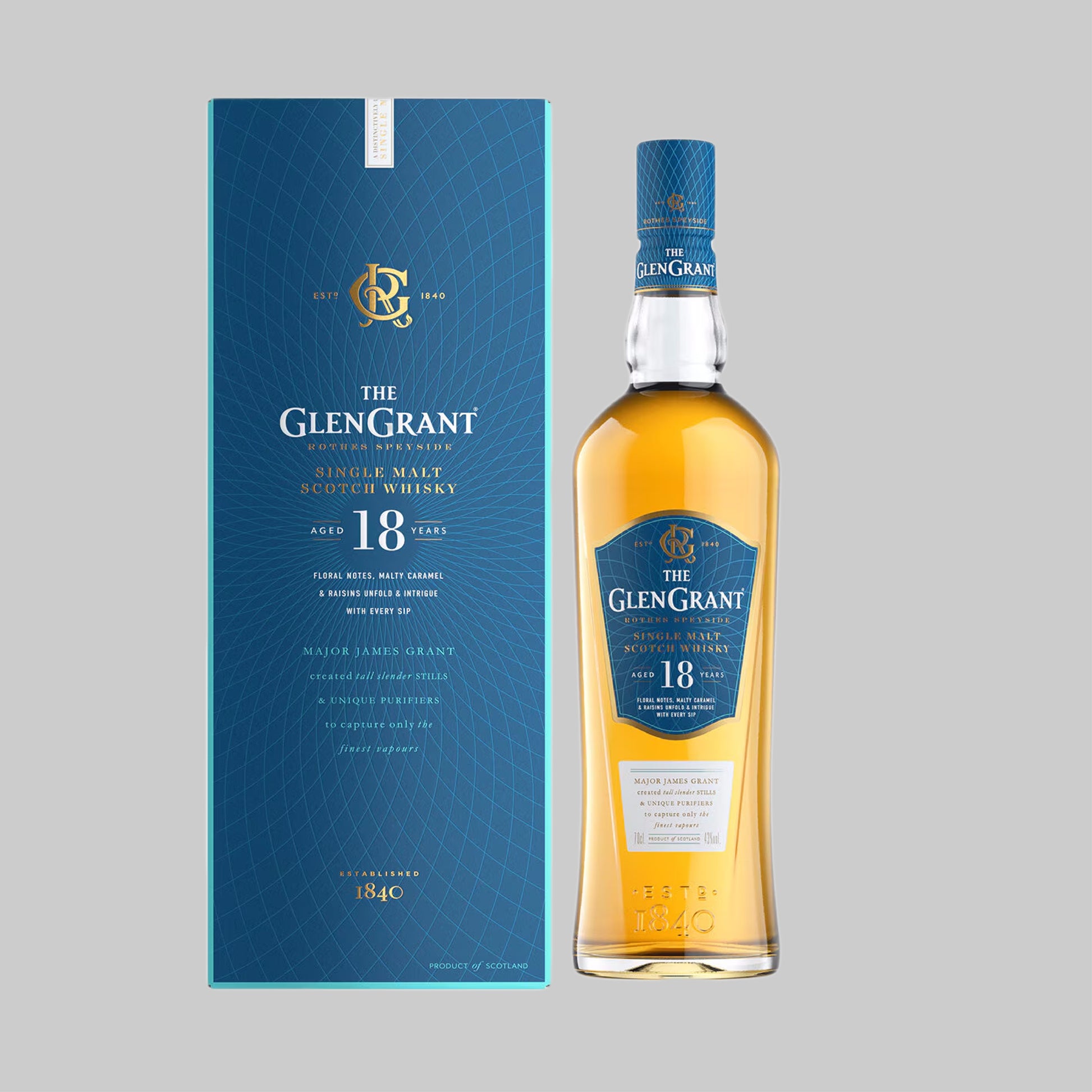 Glen Grant 18 Years Single Malt Scotch Whisky 700ml 43.0% | TIME2DRINK