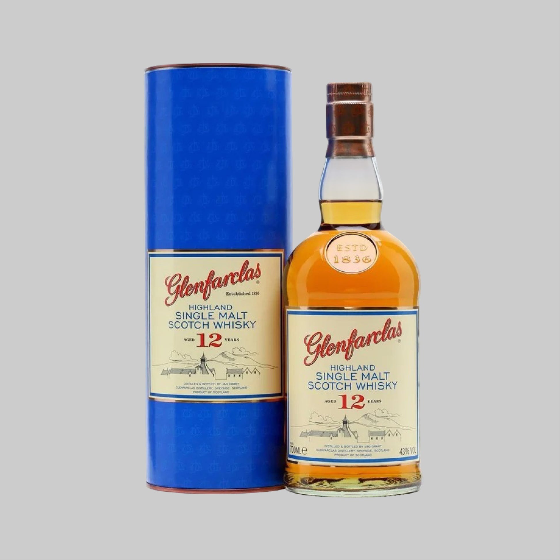 Glenfarclas 12 Years Single Malt Scotch Whisky 700ml 43.0% | TIME2DRINK