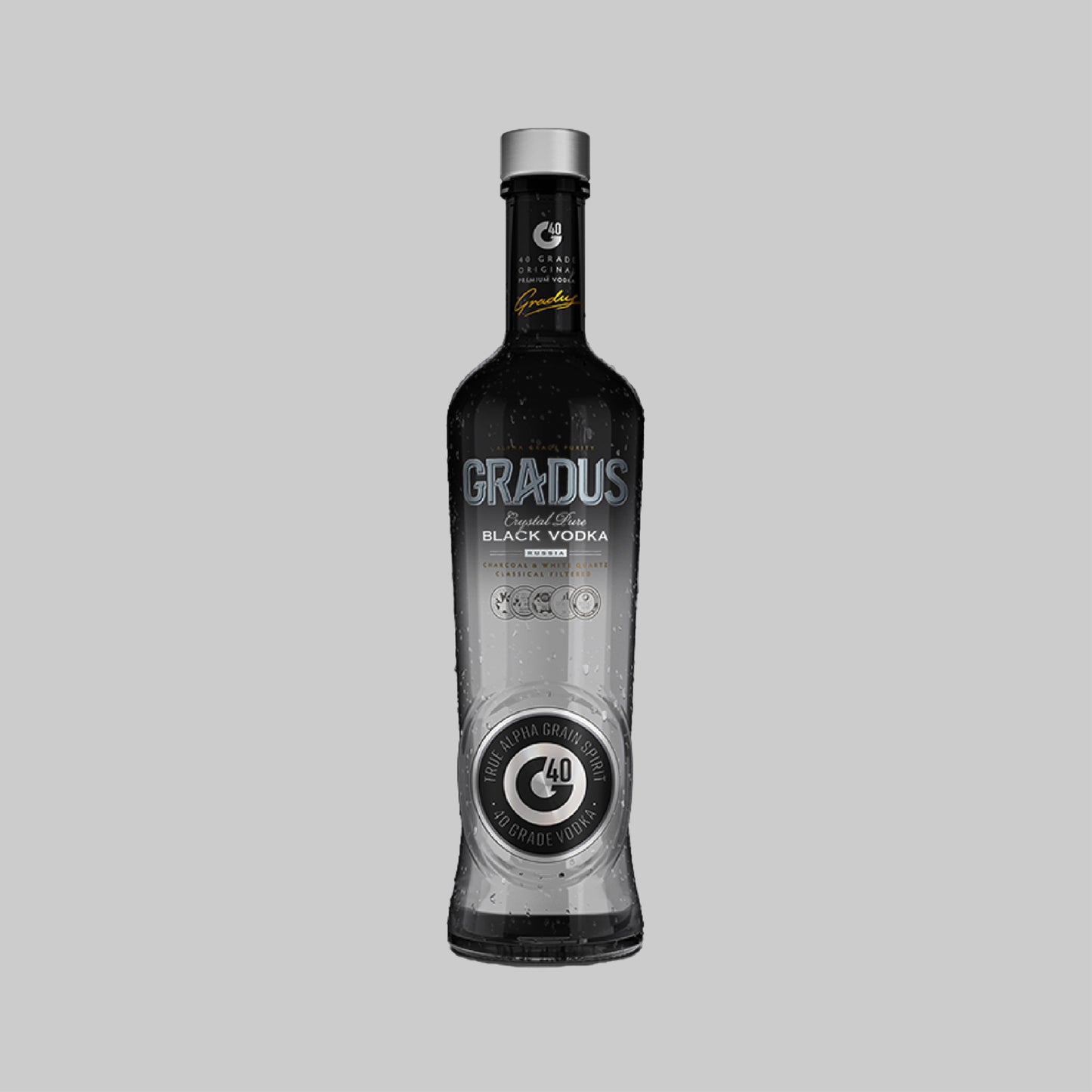 Gradus Black Vodka 700ml 40.0% | TIME2DRINK