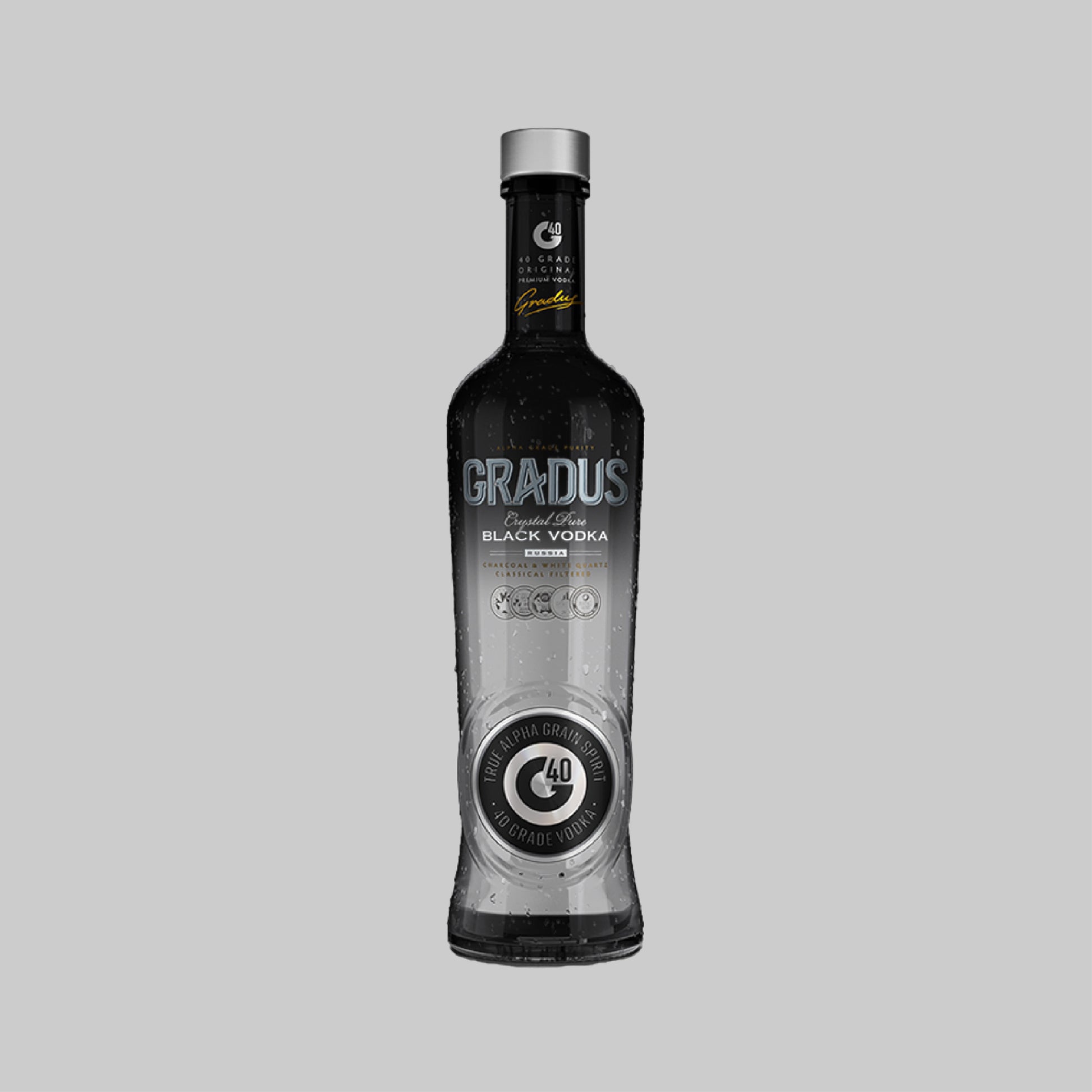 Gradus Black Vodka 700ml 40.0% | TIME2DRINK