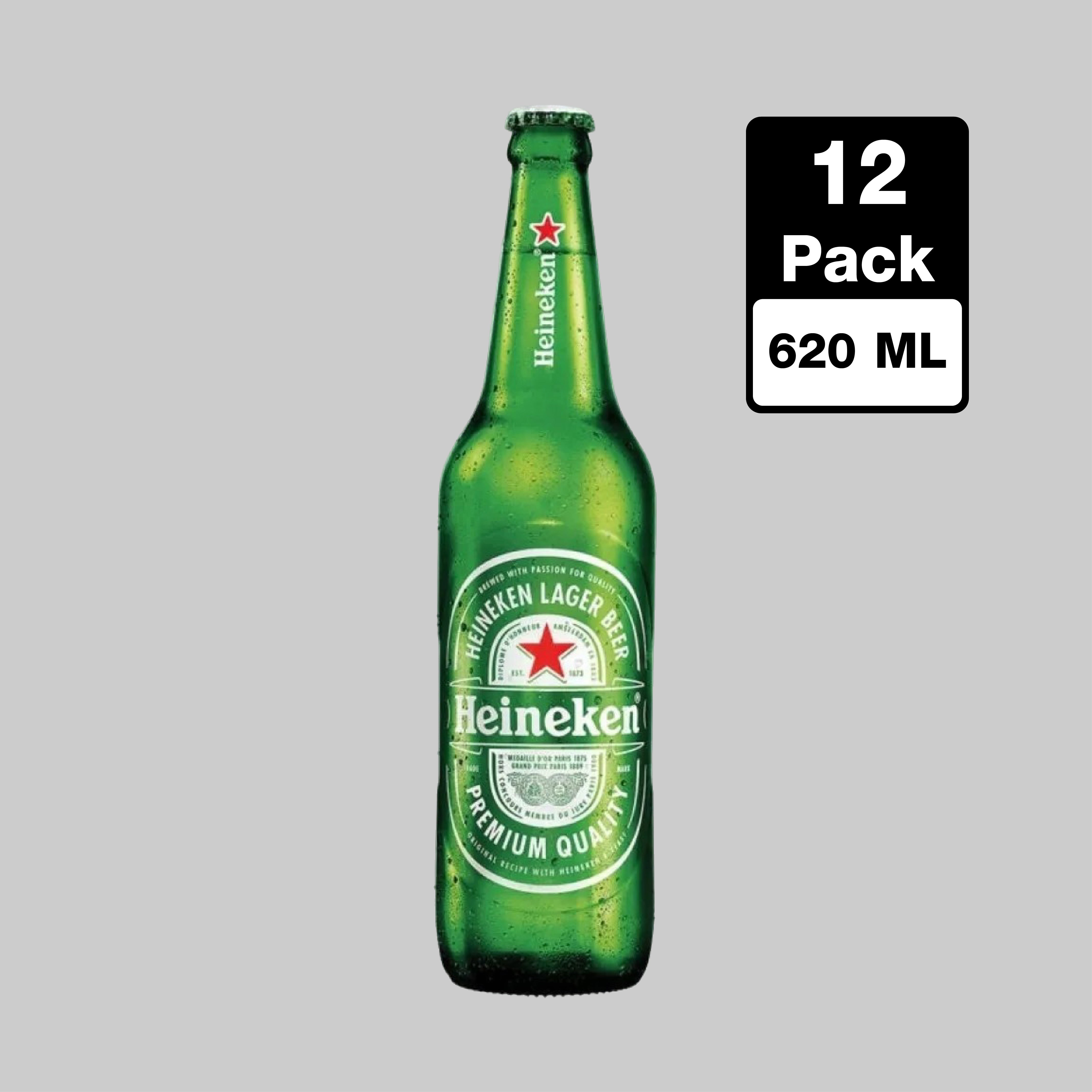 Heineken Beer Large Bottle 12x620ml 5.0% - TIME2DRINK