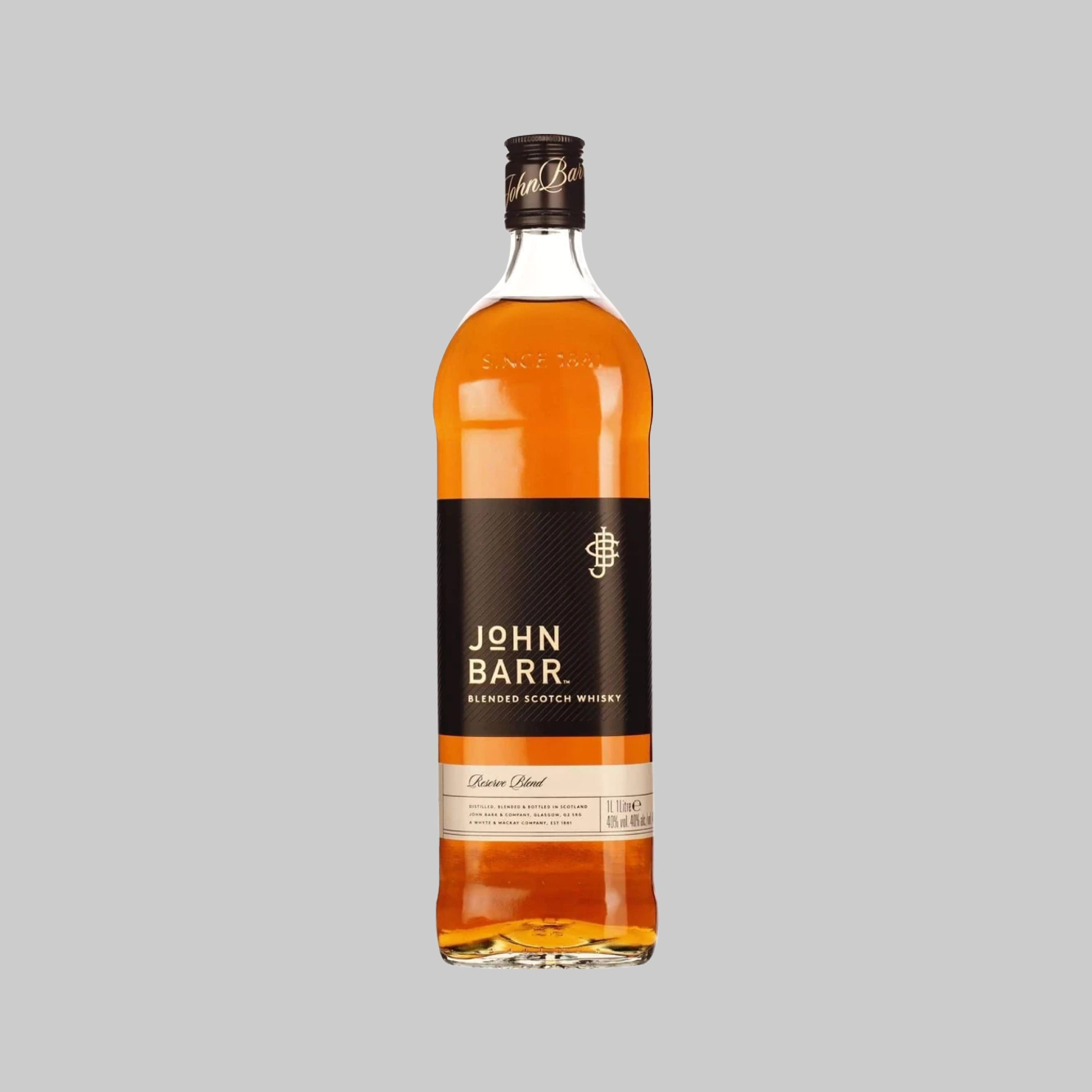John Barr Black Blended Scotch Whisky 1000ml 40.0% | TIME2DRINK