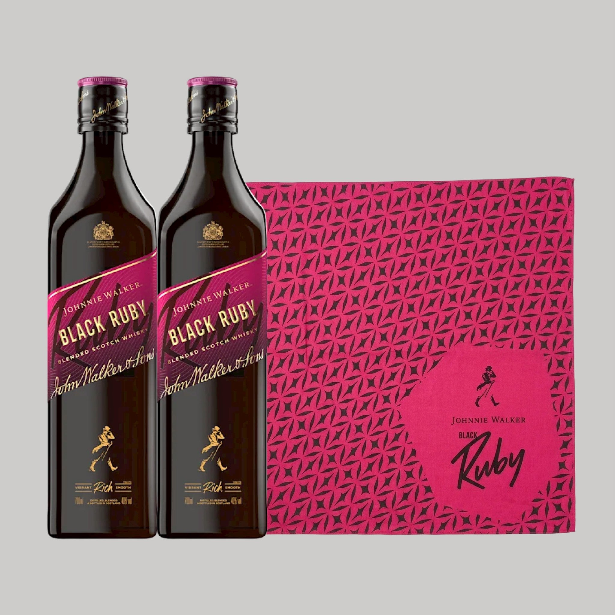 Johnnie Walker Black Ruby Blended Scotch Whisky 1000ml Duo Set