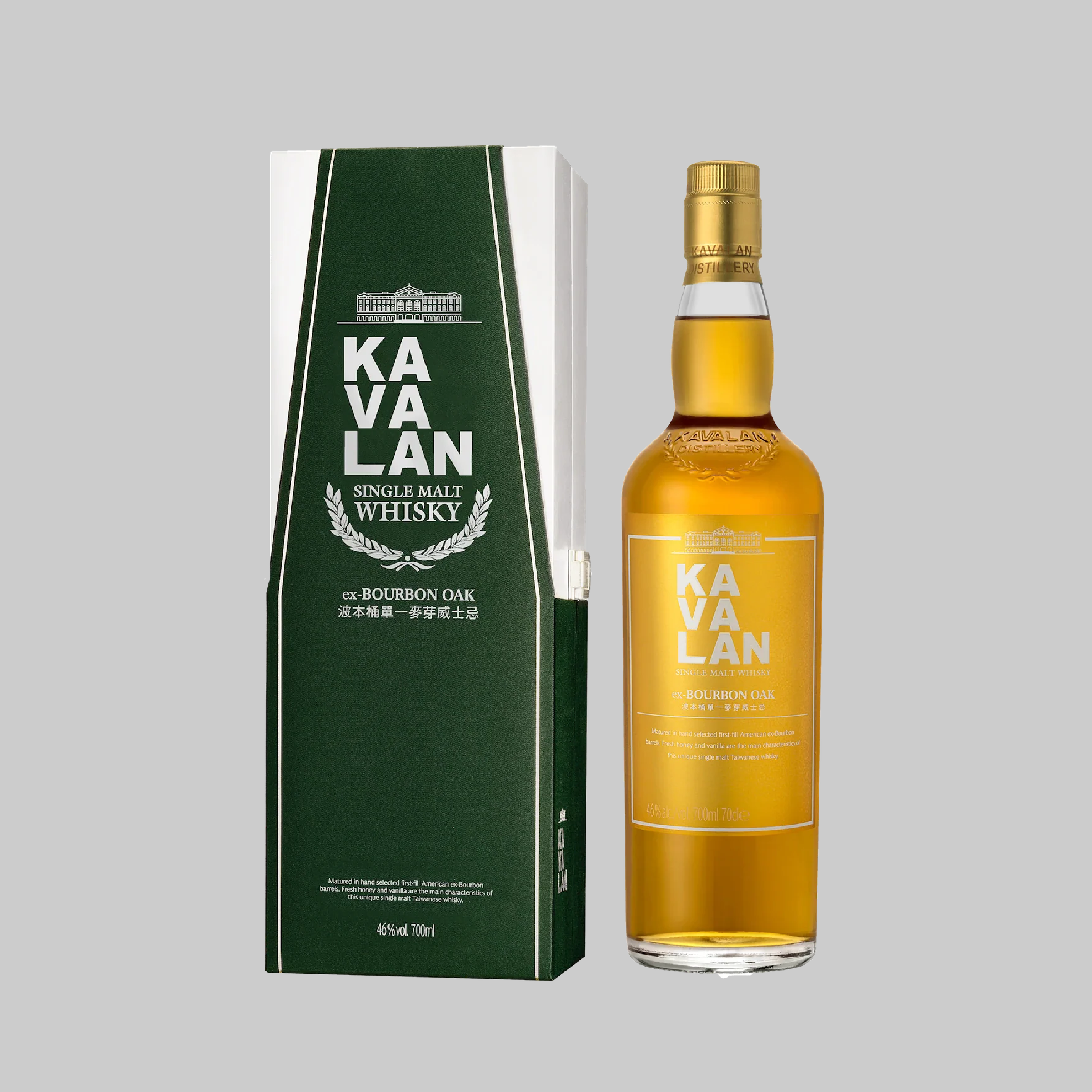 Kavalan Ex-Bourbon Oak Single Malt 700ml 46.0% | TIME2DRINK