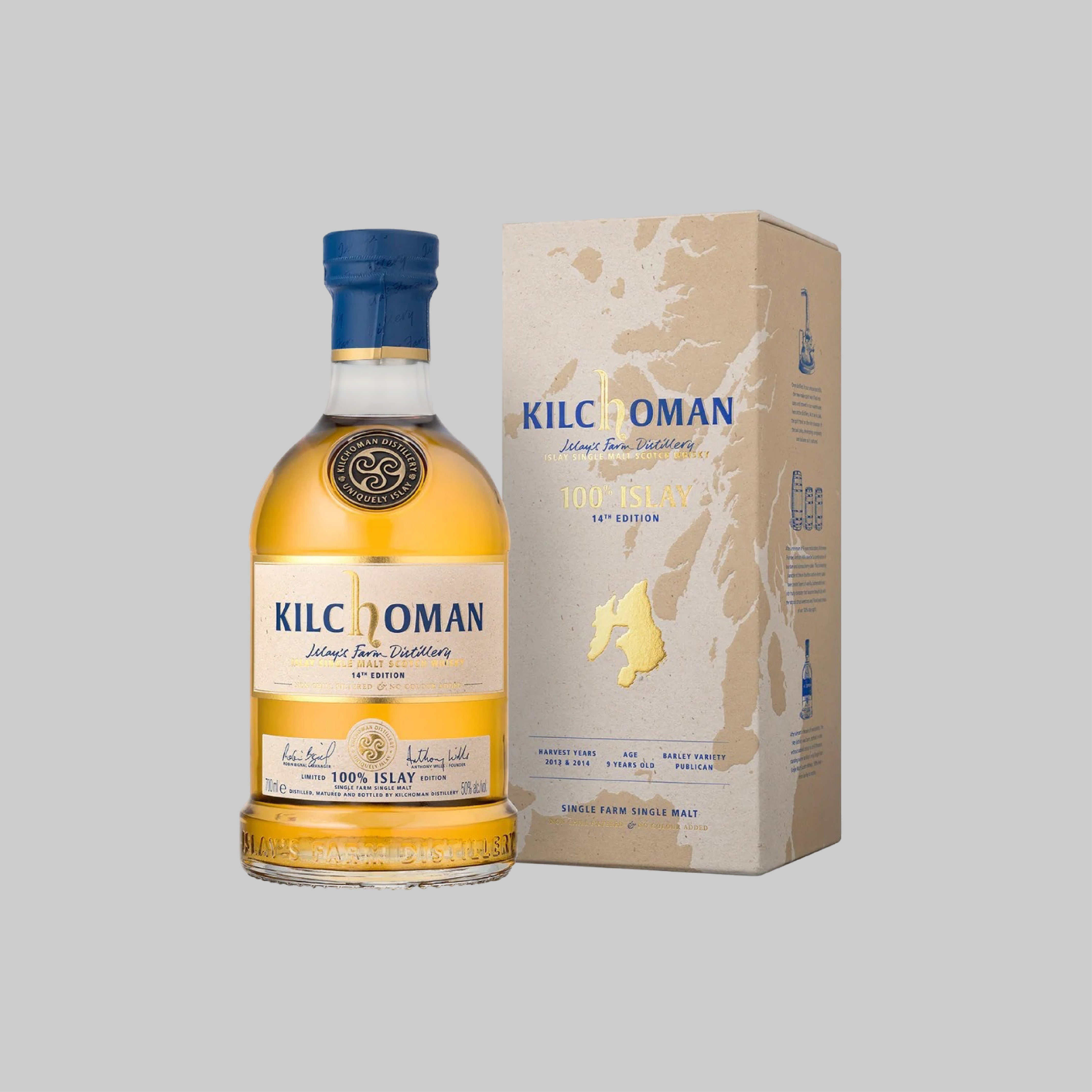 Kilchoman 100% Islay Single Malt Scotch Whisky 700ml 50.0% | TIME2DRINK