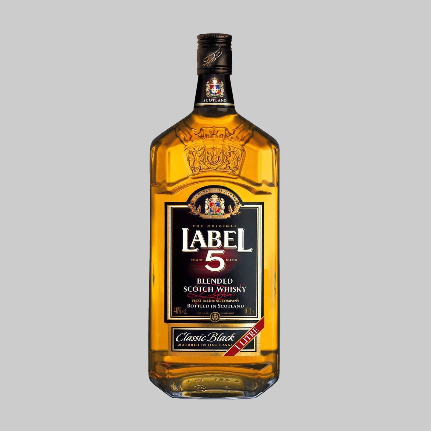 Label 5 Classic Black Blended Scotch Whisky 1000ml 40.0% | TIME2DRINK