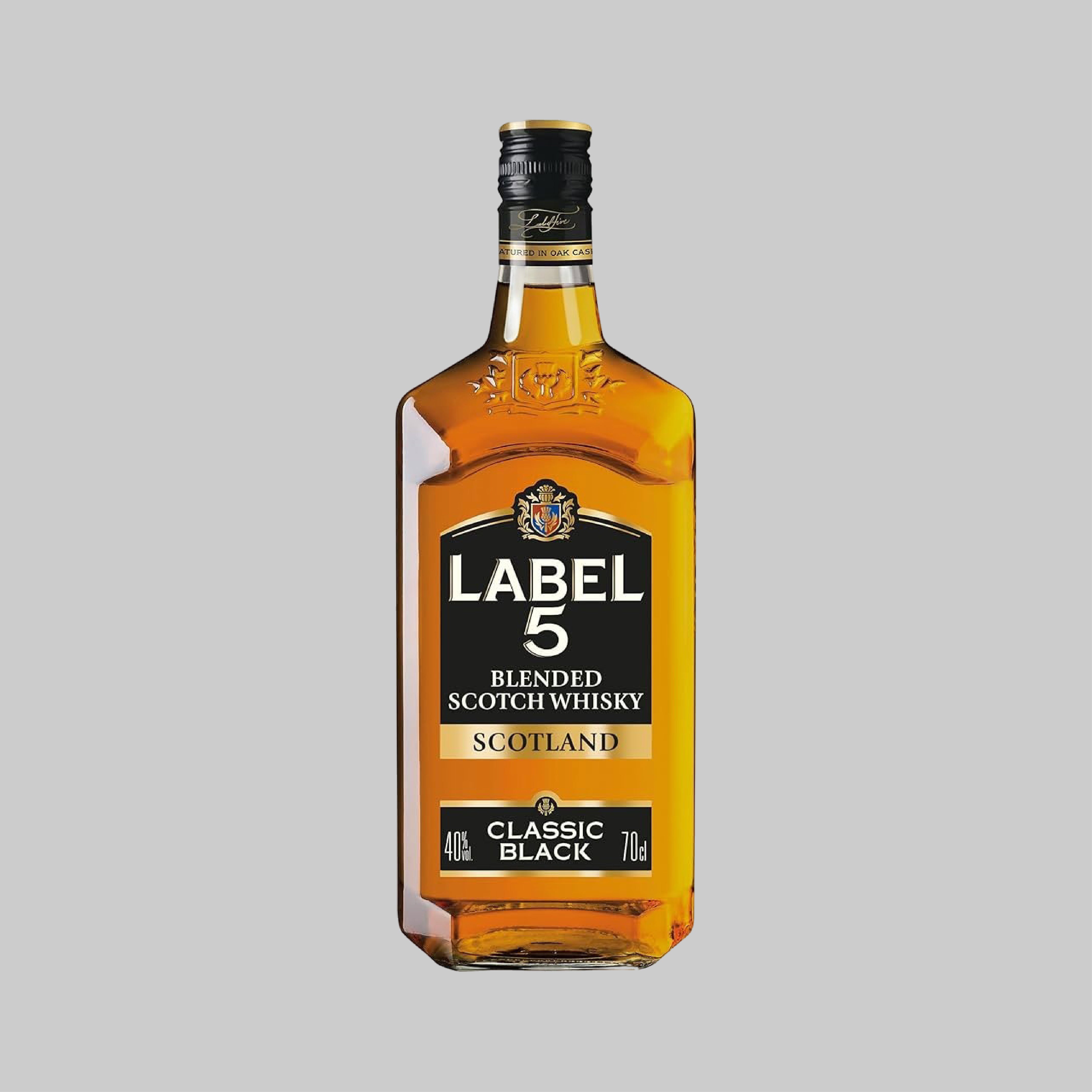 Label 5 Classic Black Blended Scotch Whisky 700ml 40.0% | TIME2DRINK