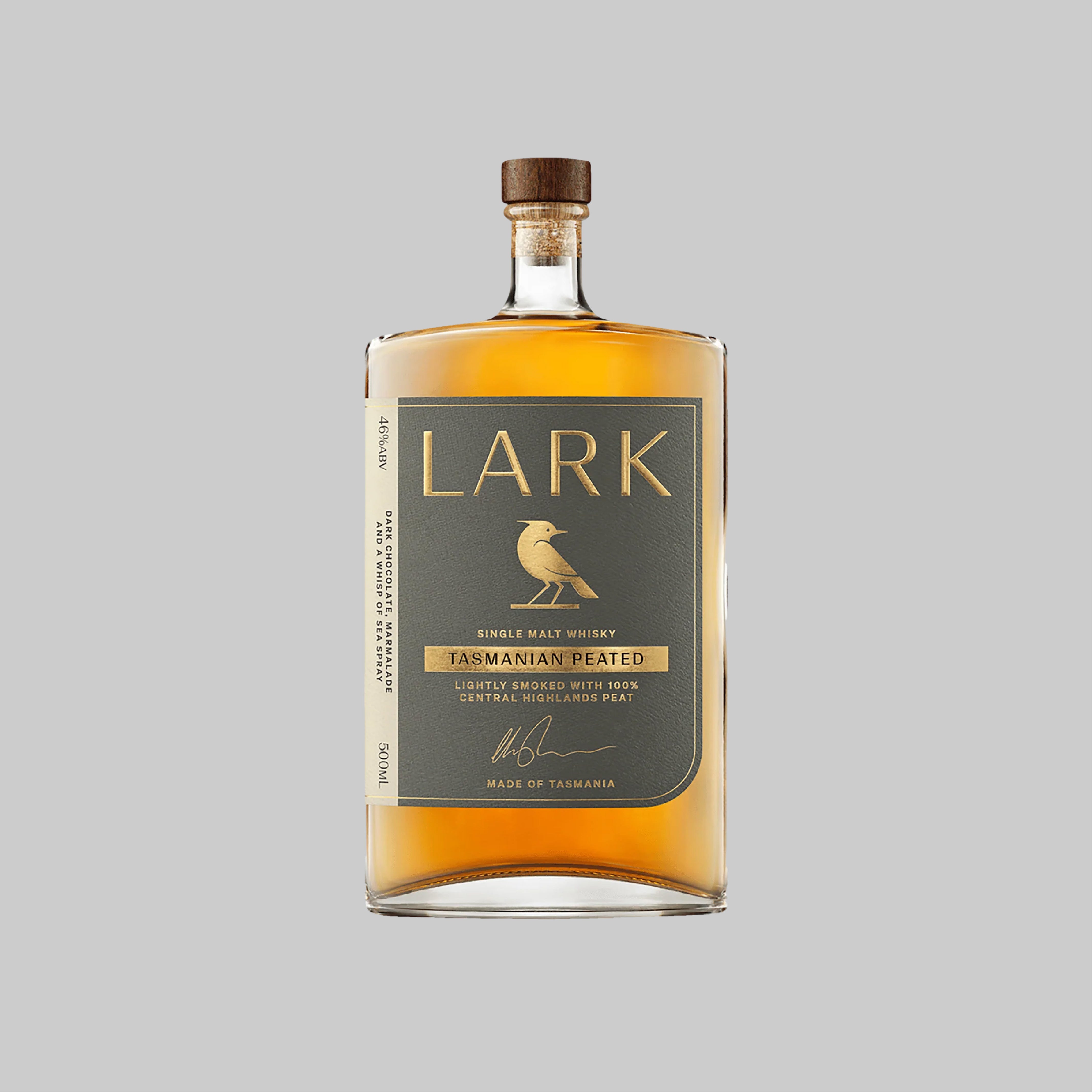 Lark Tasmanian Peated Single Malt Whisky 500ml 46.0% | TIME2DRINK