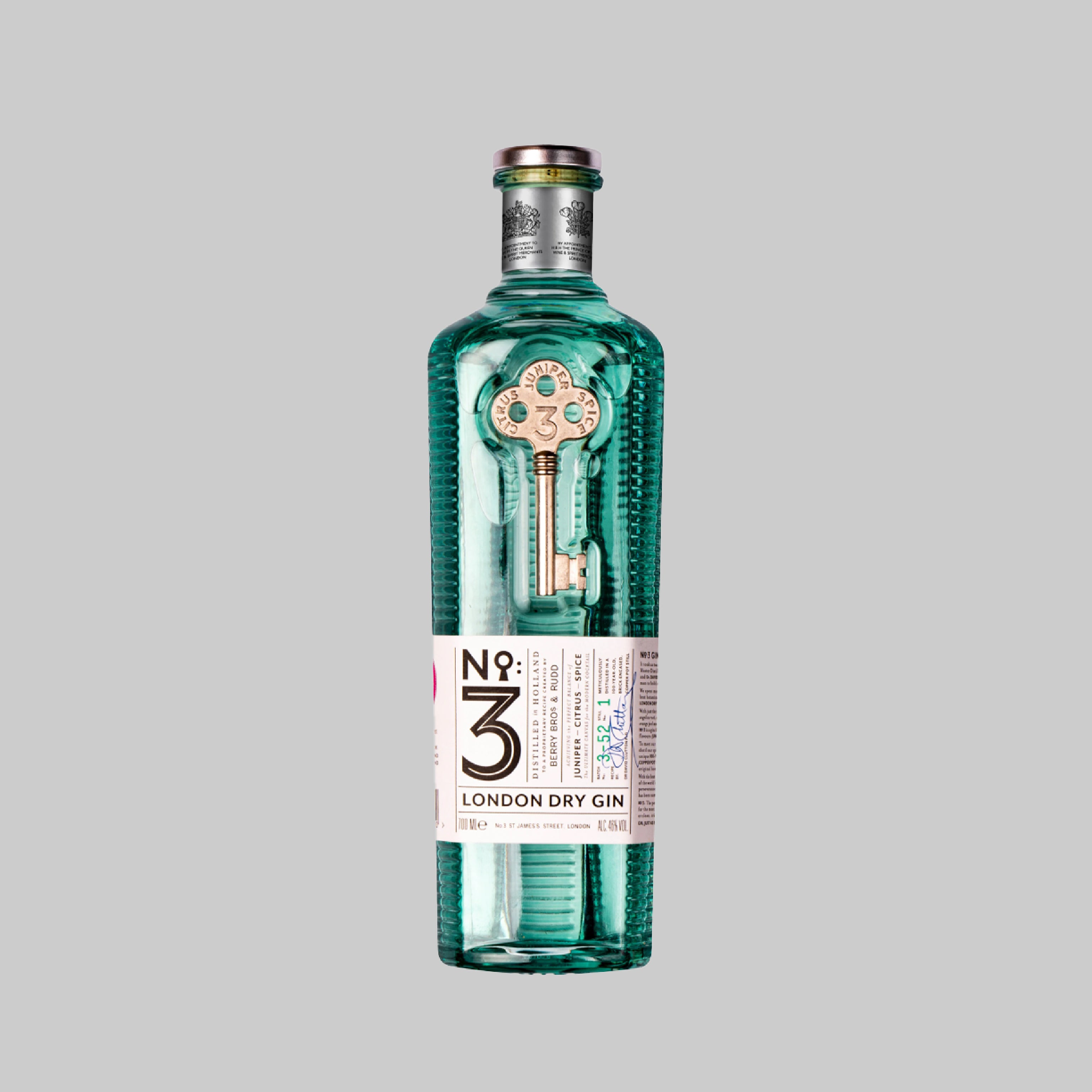 No.3 London Dry Gin 700ml 46.0% | TIME2DRINK