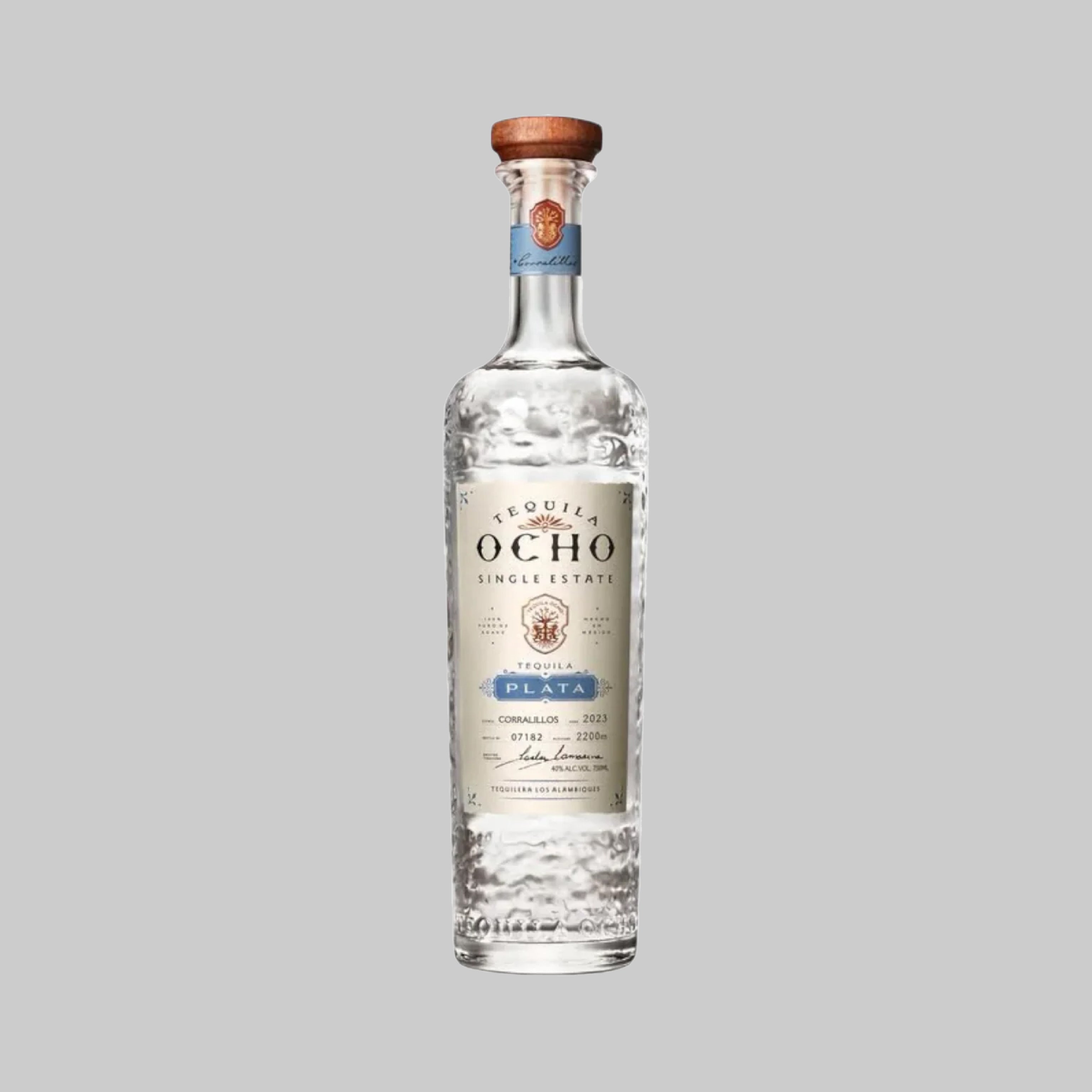 Ocho Single Estate Tequila Plata 750ml 40.0% | TIME2DRINK