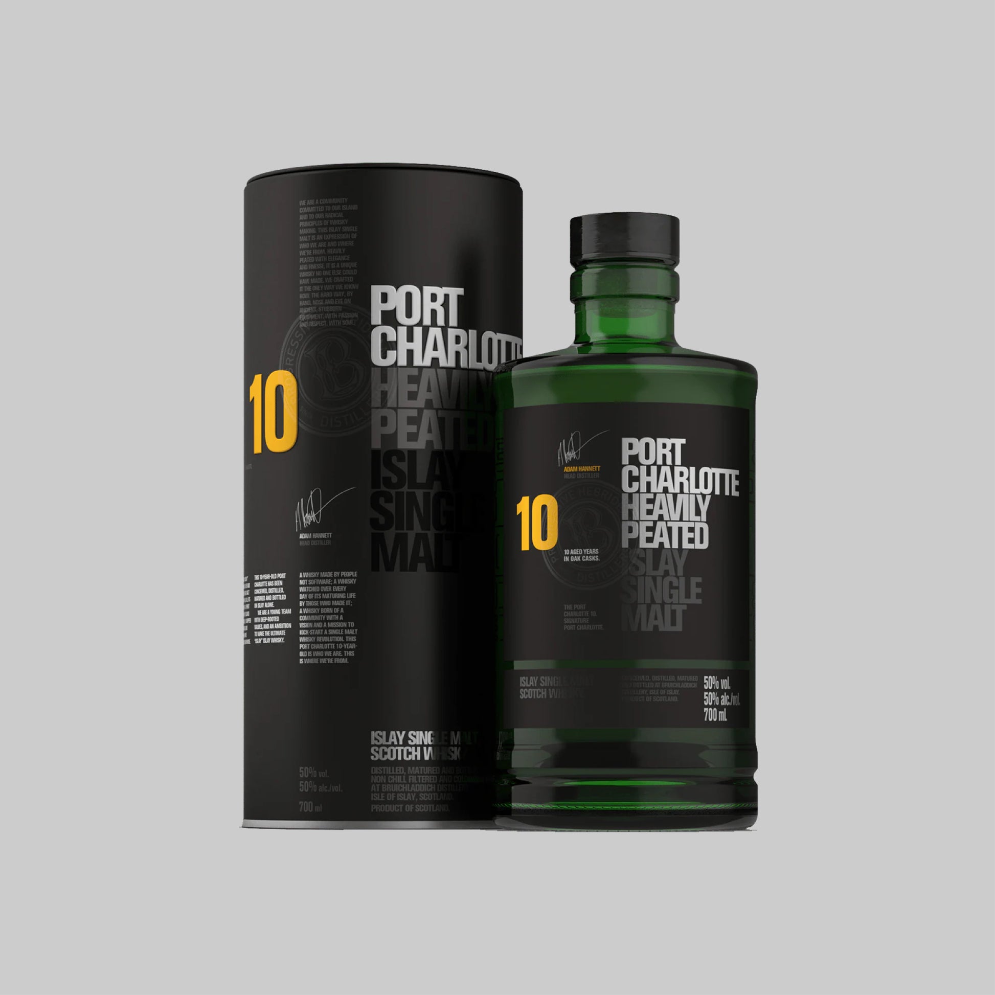 Port Charlotte 10 Years Heavily Peated Islay Single Malt Scotch Whisky 700ml 50.0% | TIME2DRINK
