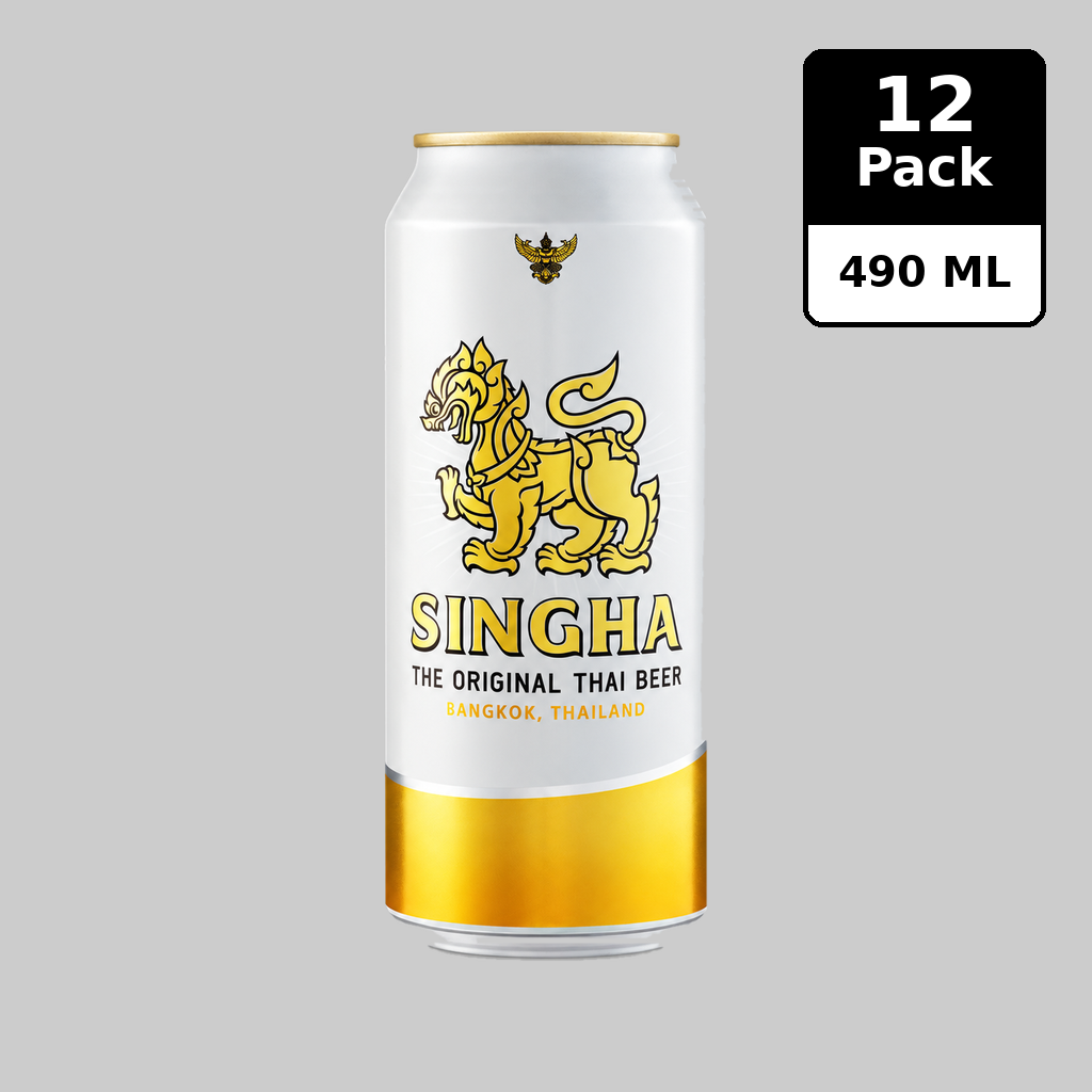 Singha Beer Can 12x490ml 5.0% | TIME2DRINK