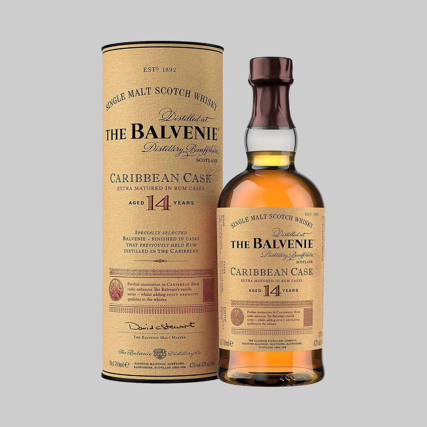 The Balvenie Caribbean Cask 14 Years Single Malt Scotch Whisky 700ml 43.0% | TIME2DRINK