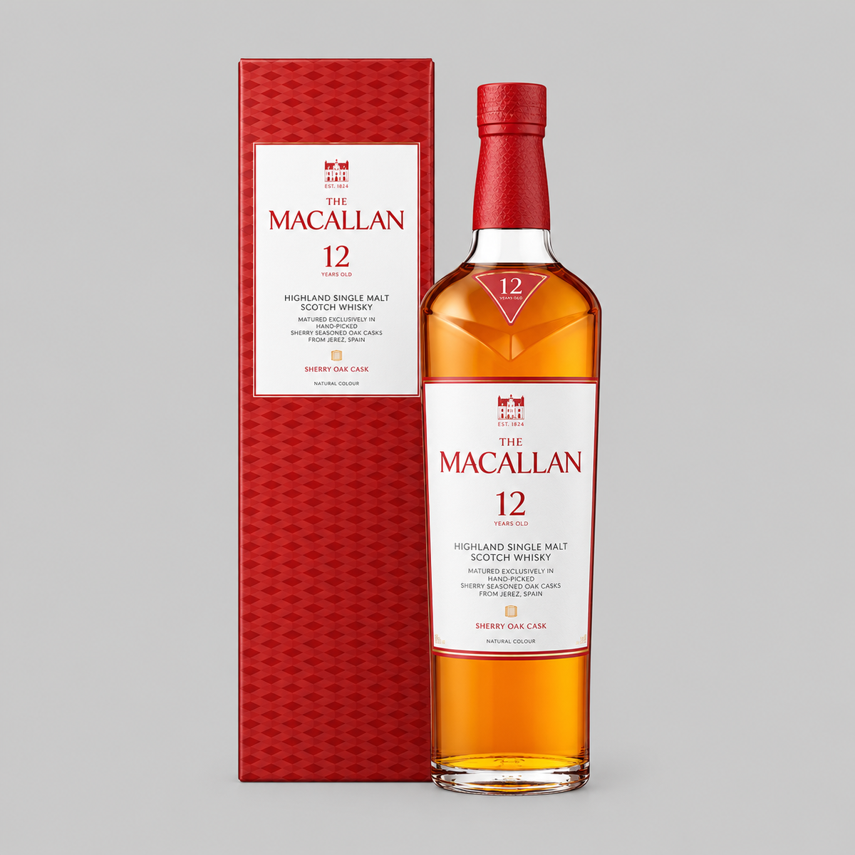 The Macallan 12 Years Old Sherry Oak Cask Single Malt Scotch Whisky 700ml 40.0% | TIME2DRINK