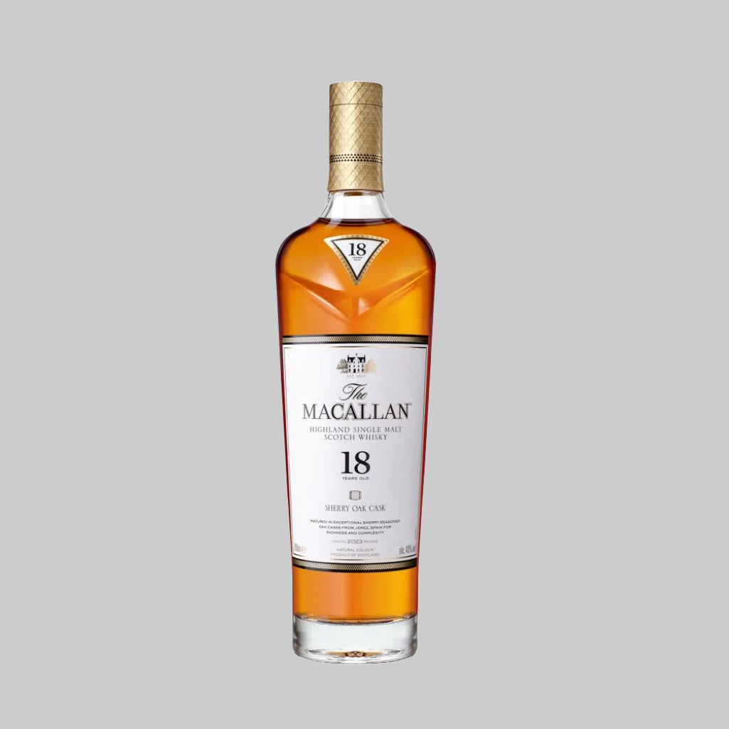 The Macallan 18 Years Sherry Oak Cask Single Malt Scotch Whisky 700ml 43.0% | TIME2DRINK