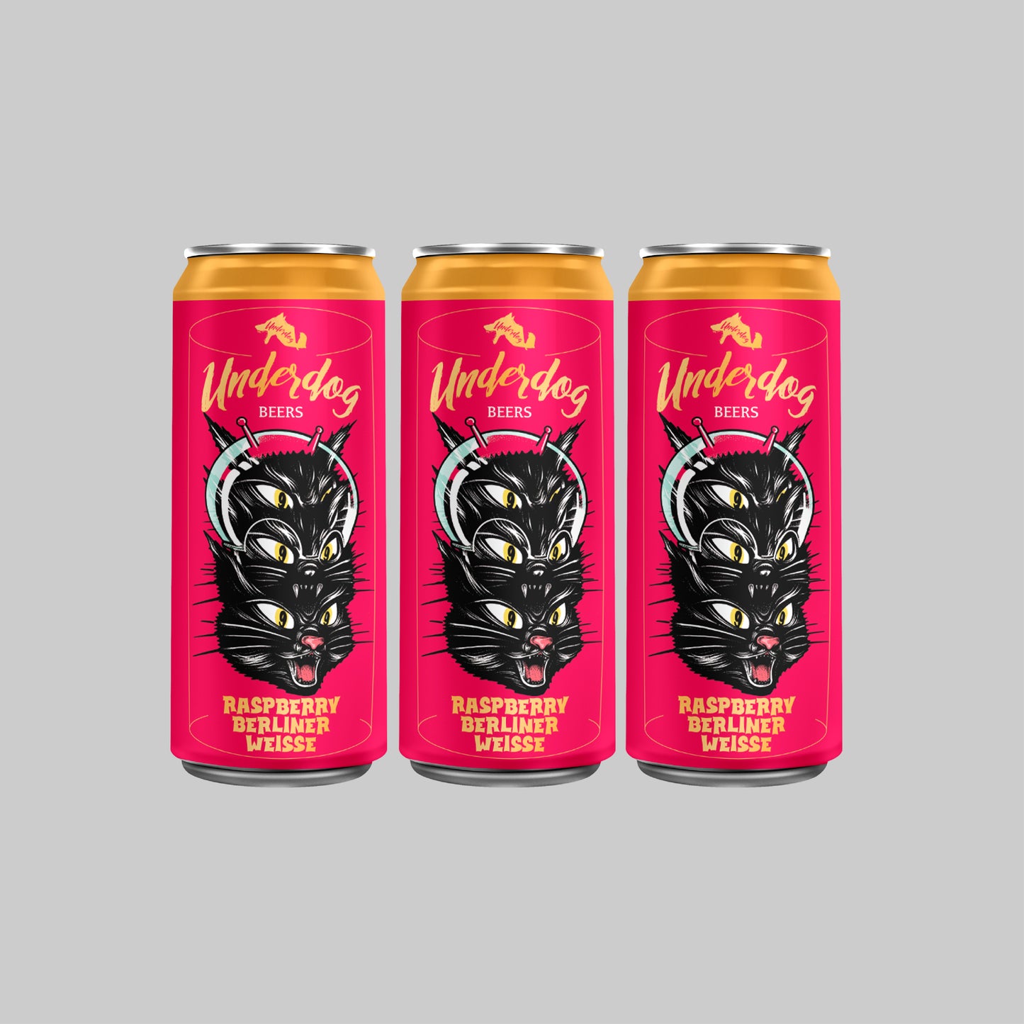 Underdog Raspberry Berliner Weisse Can 490ml 3.4% (Pack of 3) - Time2Drink