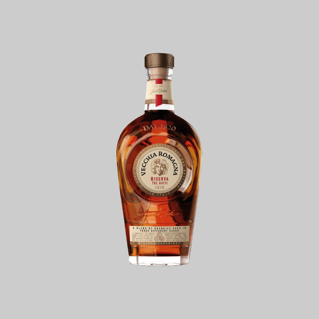 Vecchia Romagna Riserva Tre Botti Brandy 700ml 40.8% | TIME2DRINK