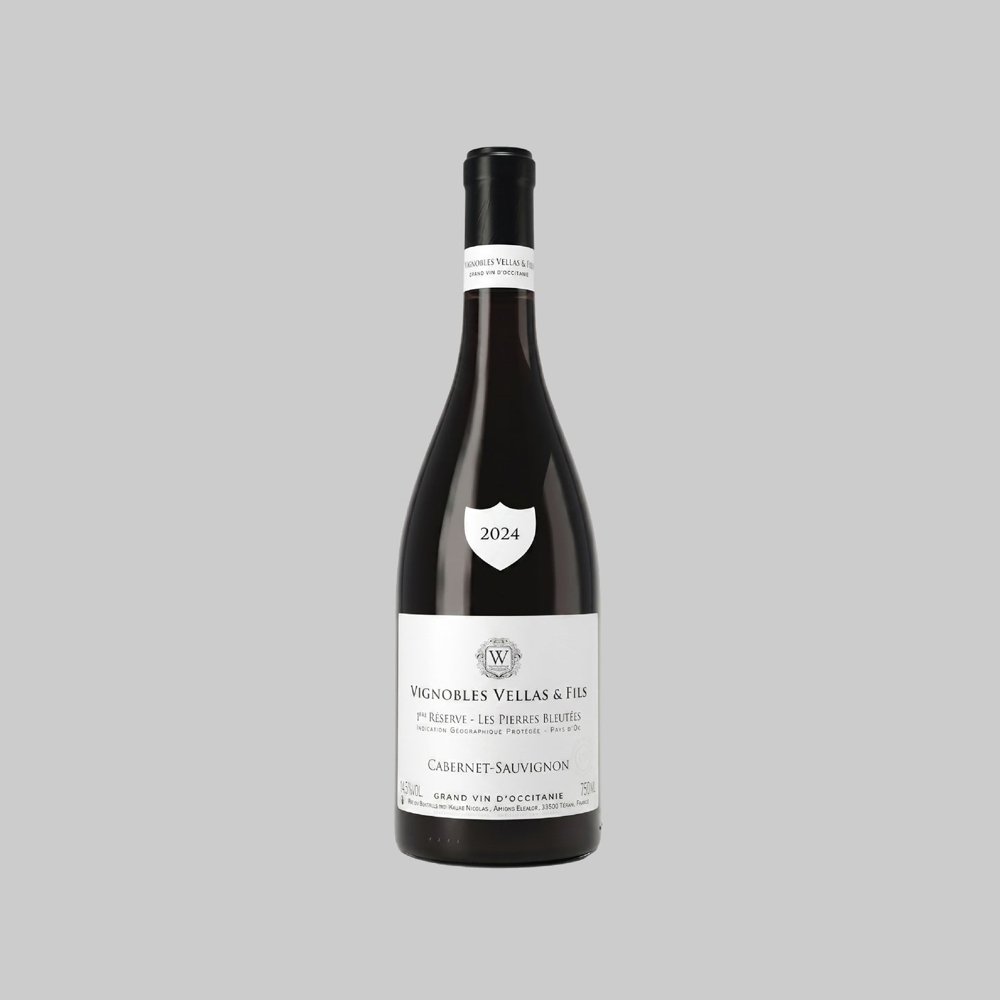 Vignobles Vellas 1st Reserve Les Pierres Bleutees Merlot 2024 750ml 14.5% | TIME2DRINK