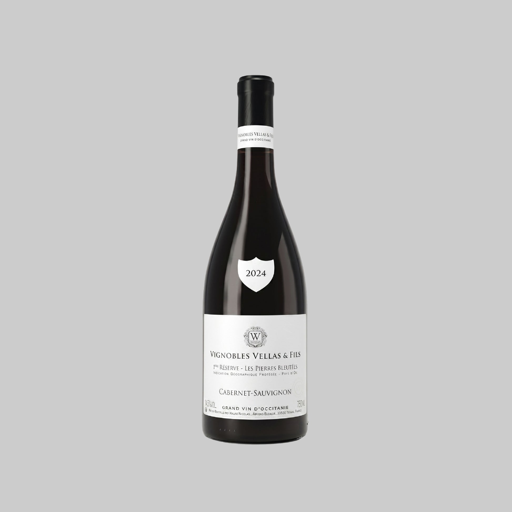 Vignobles Vellas 1st Reserve Les Pierres Bleutees Merlot 2024 750ml 14.5% | TIME2DRINK