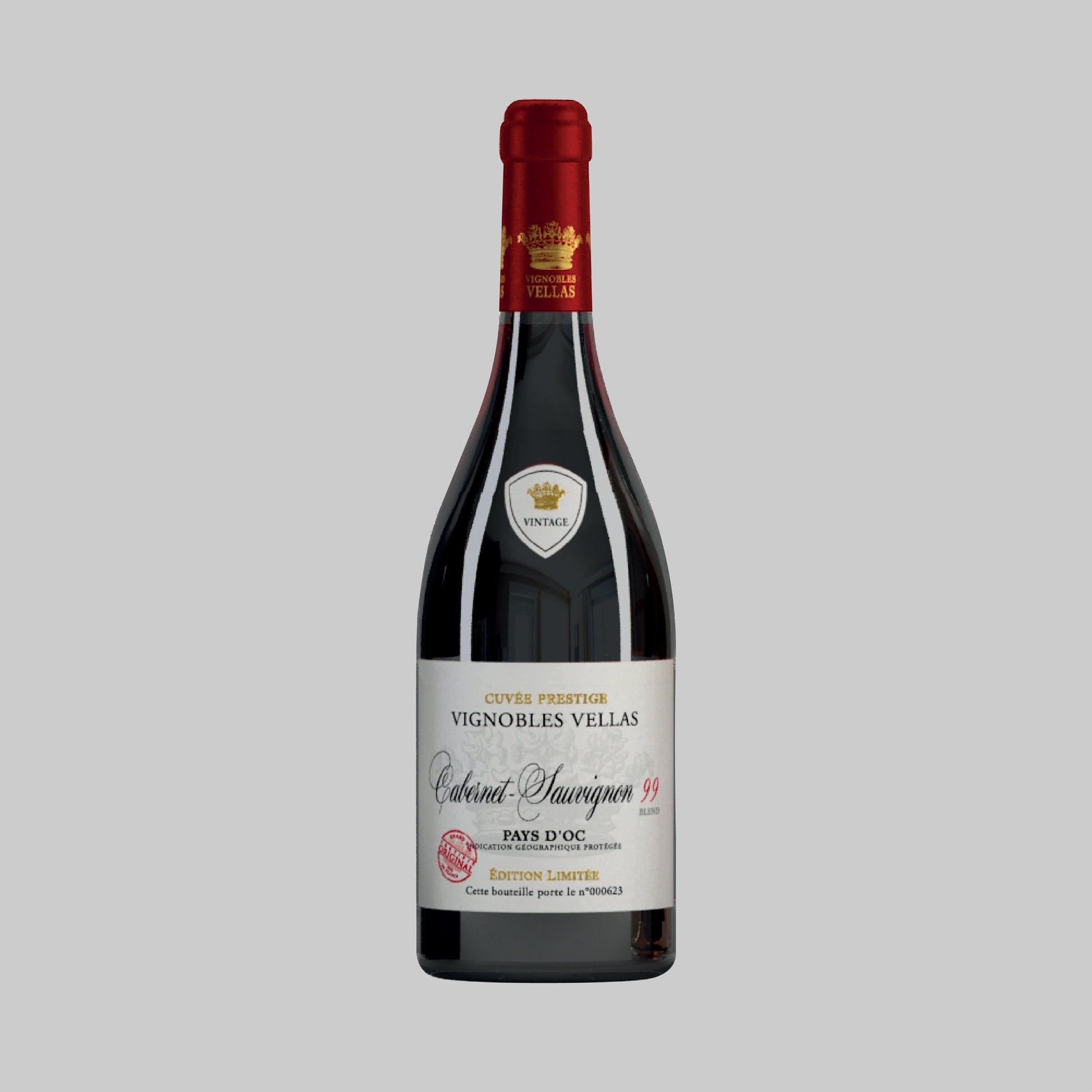 Vignobles Vellas Cuvée Prestige Cabernet Sauvignon 99 Blend Pays d'Oc 2022 750ml 14.5% - Time2Drink