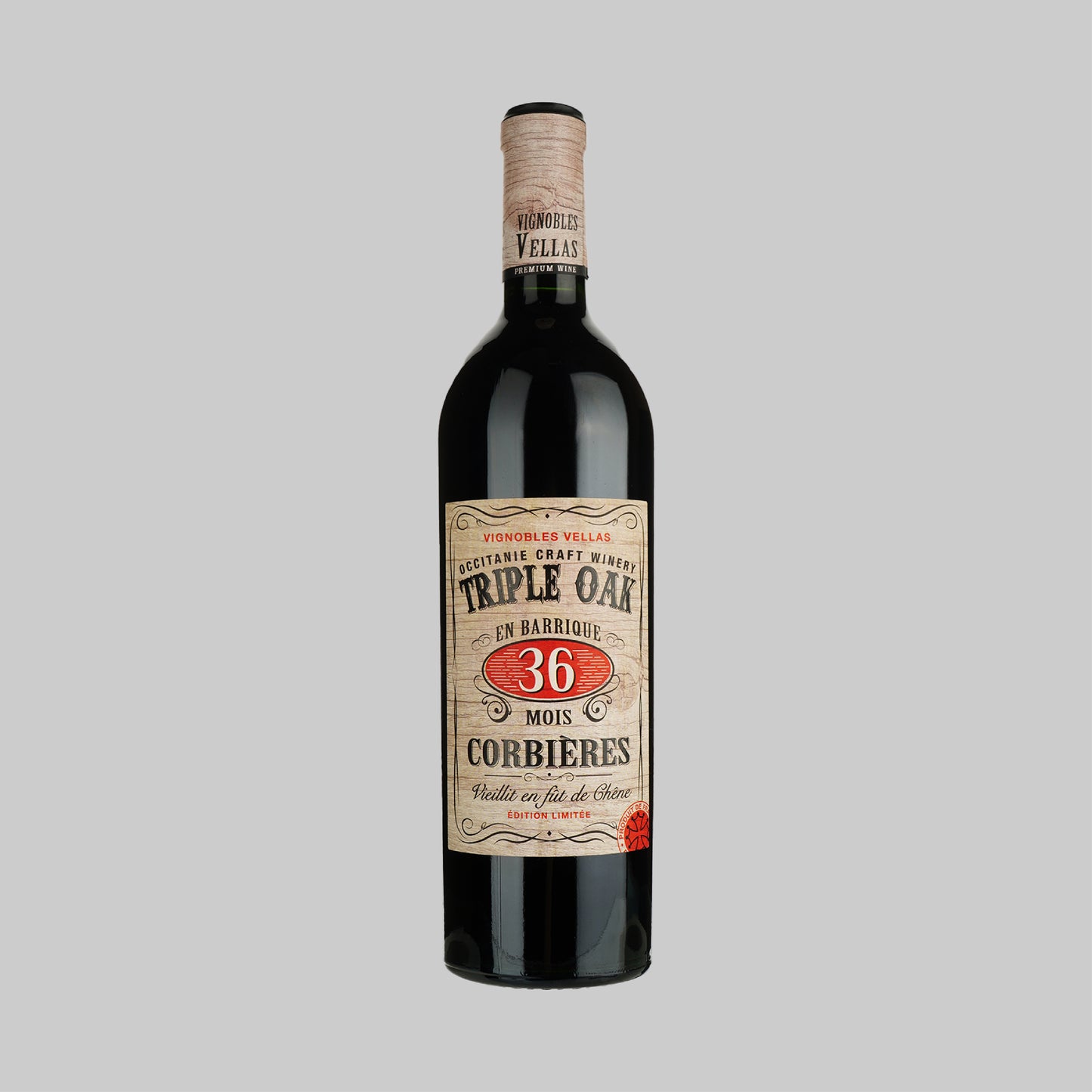 Vignobles Vellas Triple Oak 36 Mois Corbieres 2018 750ml 15% - Time2Drink