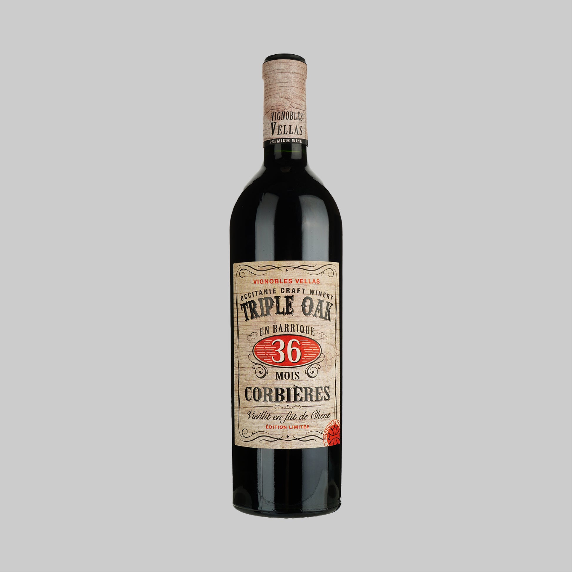 Vignobles Vellas Triple Oak 36 Mois Corbieres 2018 750ml 15% - Time2Drink